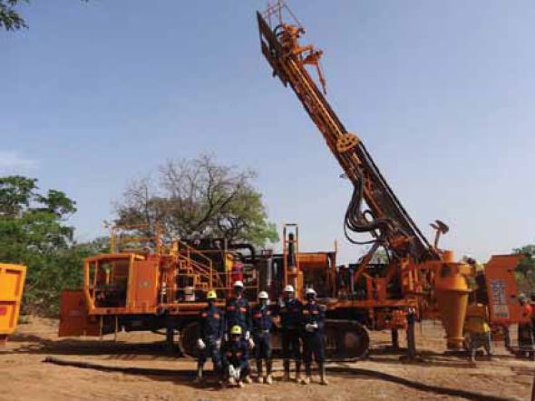 The drilling crew at the Kalana Main gold project in southwestern Mali, West Africa. Photo courtesy Avnel Gold Mining Ltd.