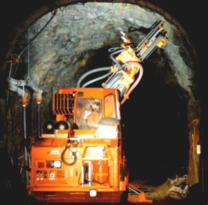 Rock bolting operations at the Montanore silver-copper project in northwestern Montana. Source: Mines Management, Inc.