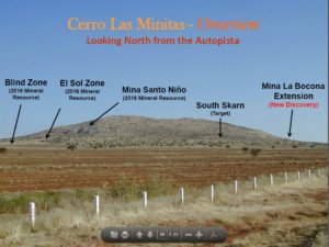 Southern Silver Exploration's Cerro Las Minitas Project in Durango State, Mexico. Source: Southern Silver Exploration Corp.