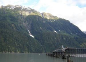 Deep sea loading facilities across from Mt. Rainey on the Portland Canal at Stewart, British Columbia. Source: Mt. Rainey Silver Inc.