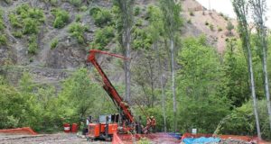 Drilling at the Hot Maden gold-copper project in northeast Turkey. Source: Mariana Resources Ltd.