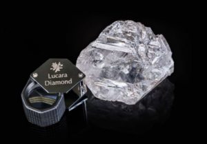Just one example of the many giant diamonds recovered at the Karowe Mine in Botswana. Source: Lucara Diamond Corp.