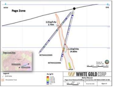 White Gold Corp Intersects Broad Zones Of Near Surface Gold